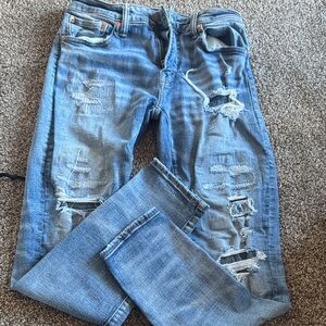 Women’s Distressed Blue Jeans
